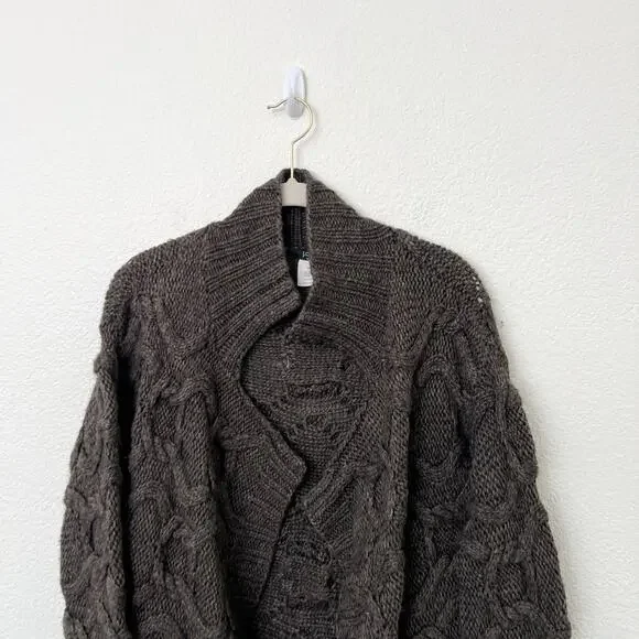 J. Crew Brown Cable Knit Cardigan - Picture 9 of 11